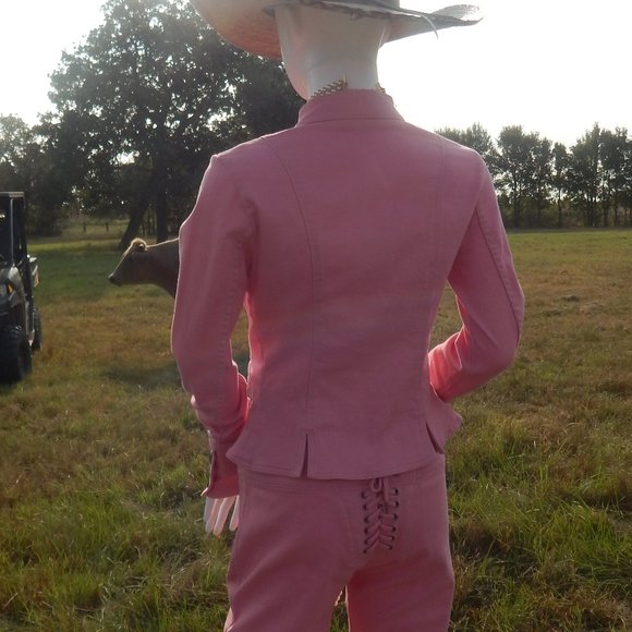 Betsey Johnson- size 6-  HOT PINK DESIGNER JACKET/NEVER WORN - Picture 6 of 15